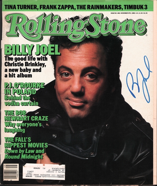 Billy Joel Signed 1986 Rolling Stone Magazine Cover (Epperson/REAL LOA)