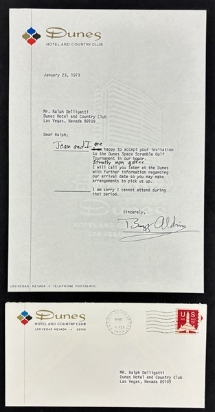Buzz Aldrin Signed & Inscribed Letter on Dunes Hotel & Country Club Letterhead (Third Party Guaranteed)