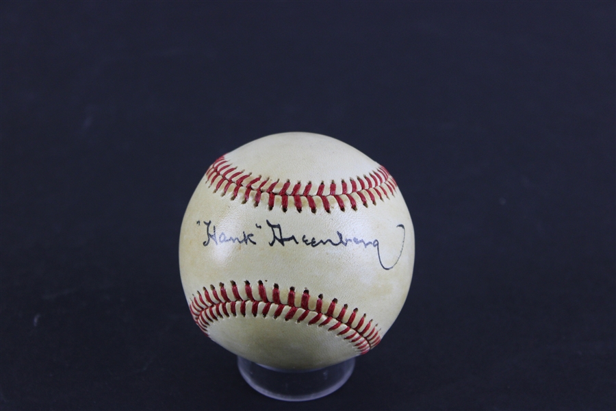 Hank Greenberg Signed OAL Baseball (Beckett/BAS)
