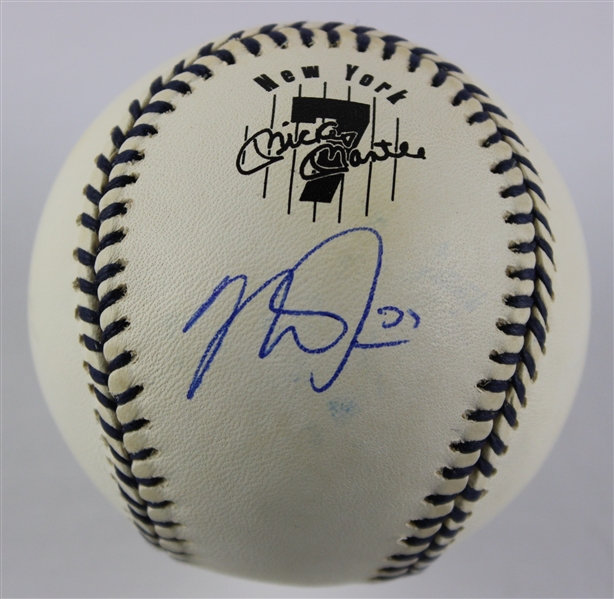 Mike Trout Signed NY Mickey Mantle Commemorative Official American League Baseball (PSA/DNA)