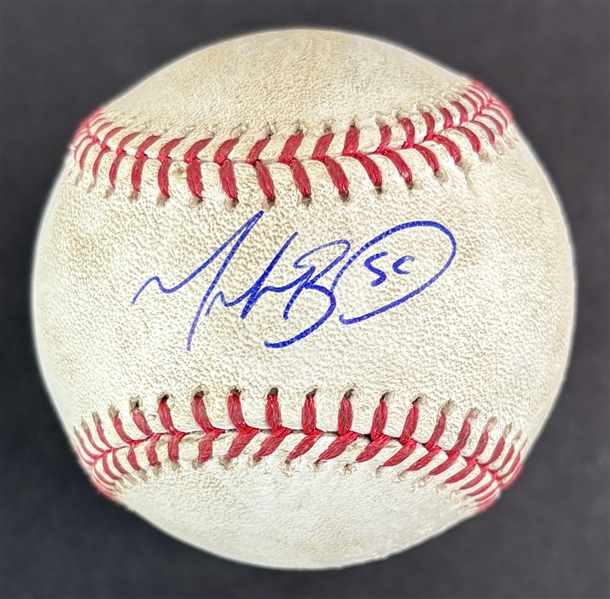 Mookie Betts Game Used & Signed OML Baseball :: Used 9-03-2023 ATL vs. LAD :: Single in Play :: 3 Hitter Game (PSA/DNA & MLB Hologram)