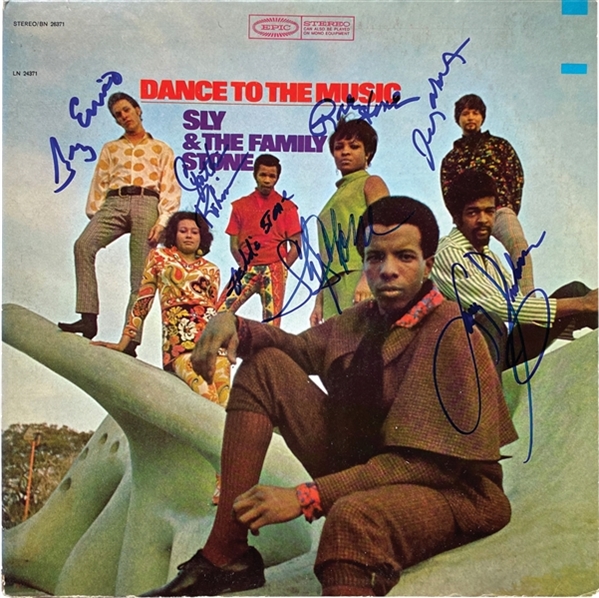 Sly & The Family Stone Group Signed “Dance to The Music” Record Album (7 Sigs) (Third Party Guaranteed)