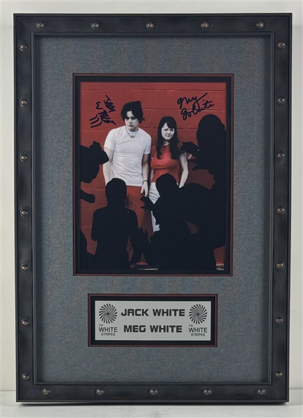 White Stripes: Jack & Meg White Signed 8" x 10" Photo in Framed Display (Third Party Guaranteed)