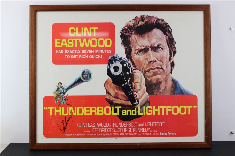 Clint Eastwood Signed & Framed "Thunderbolt and Lightfoot" Poster (Beckett/BAS LOA)