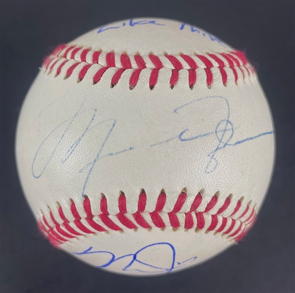 Michael Jordan & Mike Trout Rare Dual-Signed Wilson Baseball w/ "Like Mike!" Inscription (UDA & MLB)