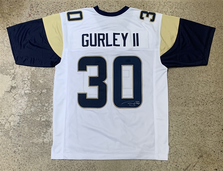 Todd Gurley Signed LA Rams Style Home Jersey (Beckett/BAS Sticker)