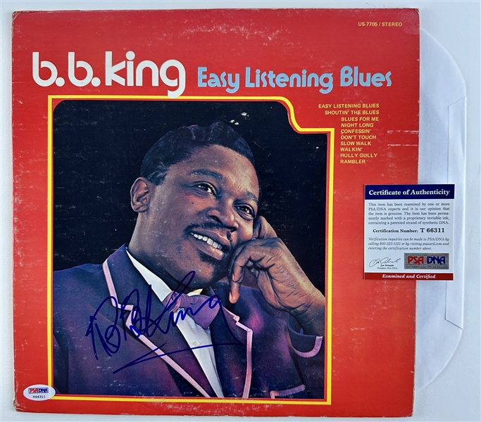 B.B. King Signed "Easy Listening Blues" Record Album (PSA/DNA COA)