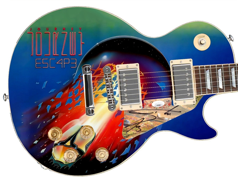 Journey: Steve Perry Signed Custom "Escape" Graphics Guitar (JSA)