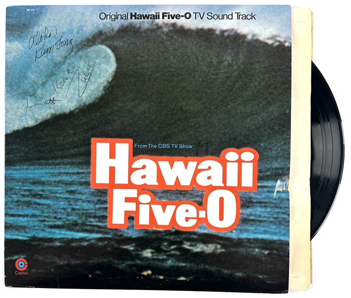Hawaii Five-O Rare Vintage Signed TV Soundtrack Album with Kam Fong, James MacArthur & Zulu (Beckett/BAS LOA)