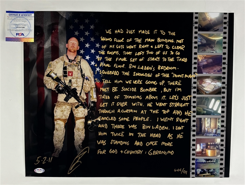 U.S. Navy Seal Robert ONeill Signed LE/911 Bin Laden 16" x 20" Story Photo (PSA/DNA)