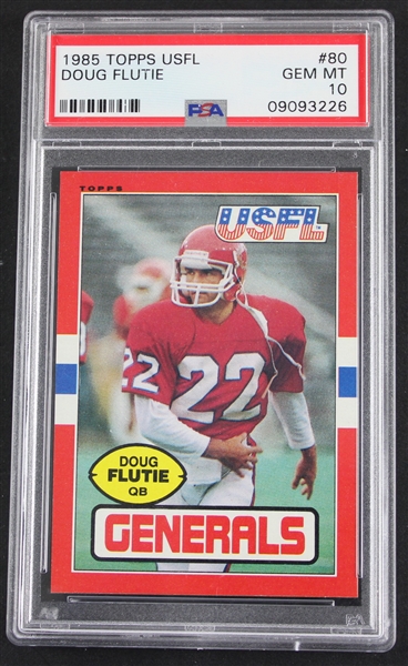 Doug Flutie 1985 Topps USFL Rookie Card Graded Gem Mint 10! (PSA/DNA Encapsulated)