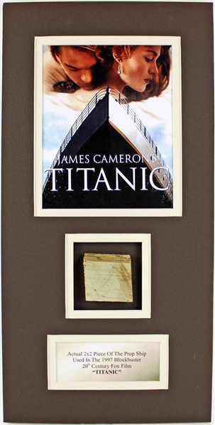 "Titanic" (1997) Prop Ship Relic Matted Display