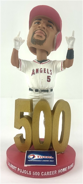 Albert Pujols Signed 500 Home Runs Bobble Head (PSA/DNA)