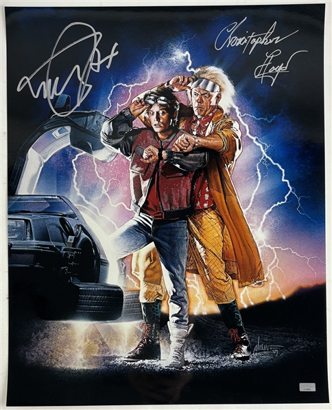 Back to the Future II: Michael J. Fox & Christopher Lloyd Dual Signed 16" x 20" Photo (Celebrity Authentics)