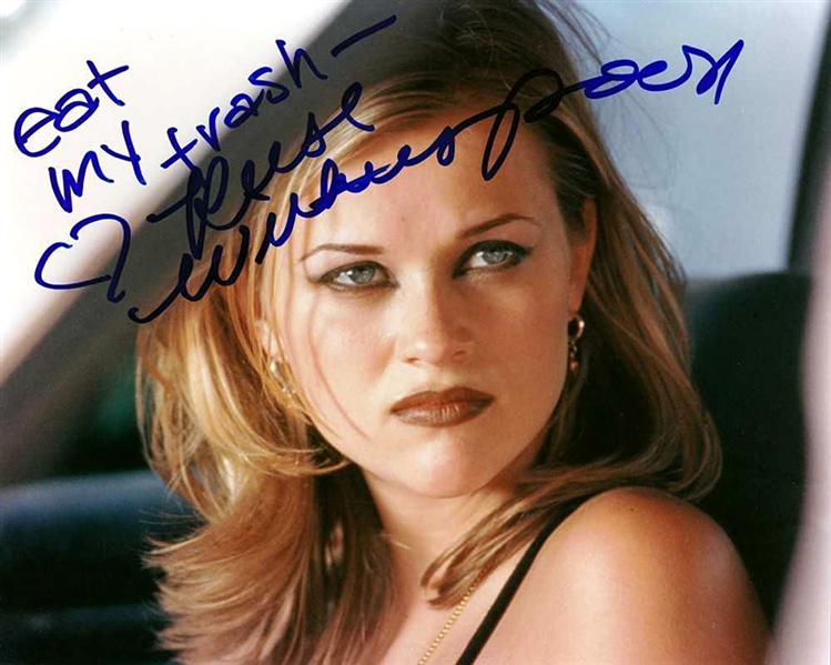 Reese Witherspoon In-Person Signed 8x10 w/Inscription "Eat My Trash" (Third Party Guaranteed)