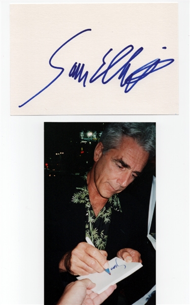 Sam Elliott IN-PERSON Signed 4x6 Card with Signing Photo  (Third Party Guaranteed)