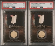 Harry Potter: Lot of Two 2007 Artbox #P1 OOTP D.A. Parchment Prop Card (PSA NM 7)(PSA/DNA Encapsulated)