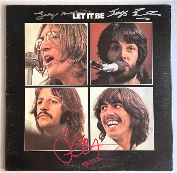 The Beatles "Let It Be" Album Signed by Phil Spector, George Martin & Geoff Emerick (Third Party Guaranteed)