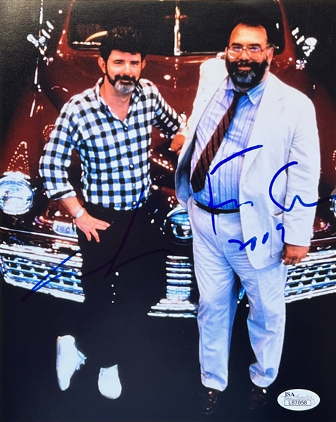 George Lucas & Francis Ford Coppola ULTRA RARE Dual Signed 8" x 10" Color Photo (JSA)