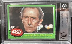 Star Wars: Peter Cushing ULTRA RARE Signed 1977 Topps Star Wars #229 Trading Card as Grand Moff Tarkin! (Beckett/BAS Encapsulated)