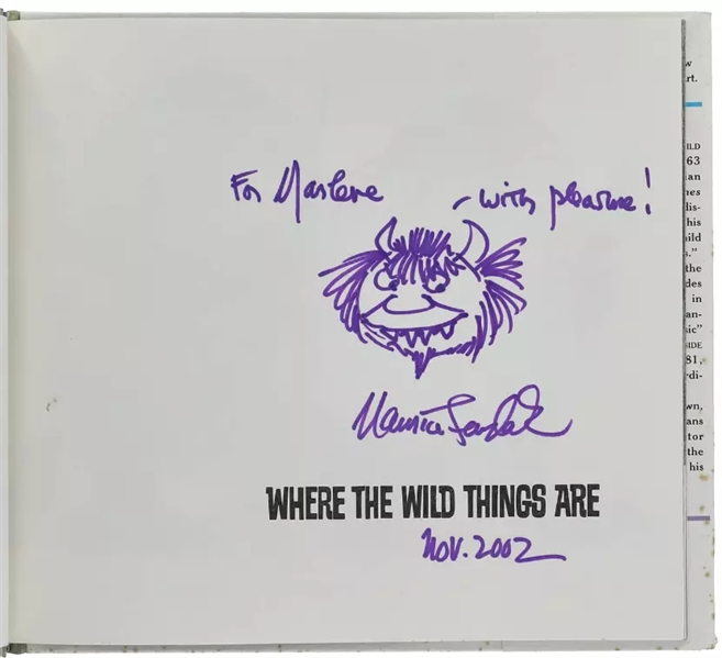 Maurice Sendak Signed "Where The Wild Things Are" 2nd Printing Book w/ Sketch (Beckett/BAS LOA)