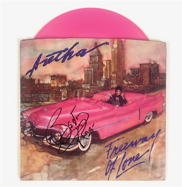Aretha Franklin Signed 45RPM Vinyl "Freeway of Love" (Beckett/BAS)