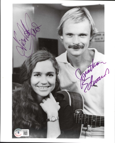 Jonathan Edwards & Nicolette Larson Signed Photograph (Beckett/BAS)