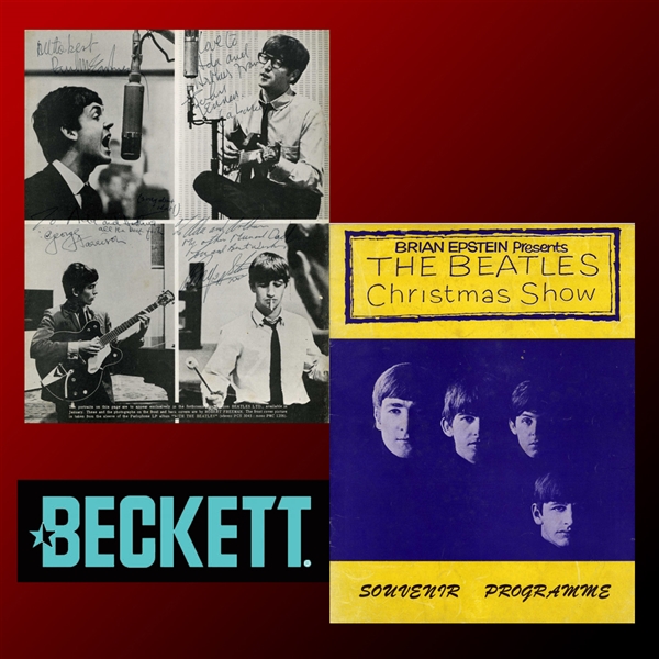 The Beatles & Others ULTRA RARE Signed 1963/1964 Christmas Show Program (Beckett/BAS LOA)