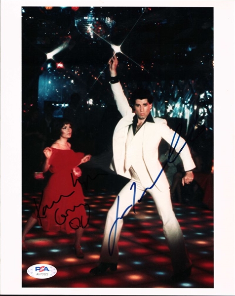 John Travolta & Karen Gorney Signed Photograph (PSA/DNA)