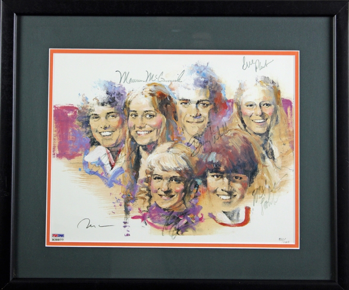 The Brady Bunch Signed Ltd. Ed. 11" x 14" Lithograph in Framed Display (PSA/DNA)