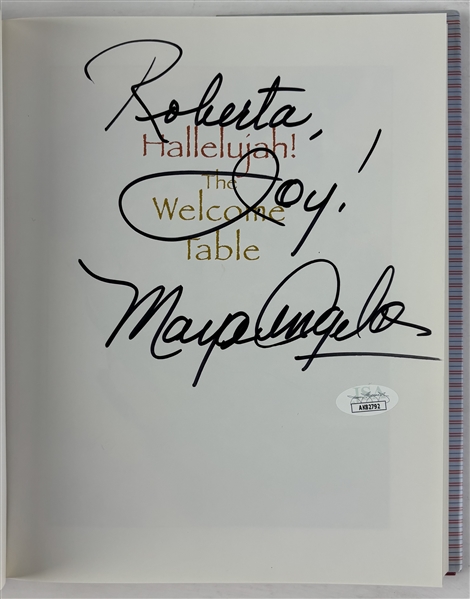 Activist Maya Angelou Signed "Hallelujah! The Welcome Table" Hardcover Book (JSA COA)