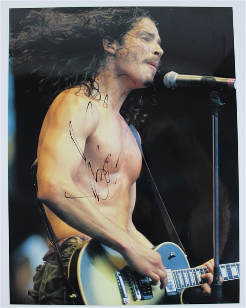 Soundgarden: Chris Cornell Signed 10.75" x 14" Photo (Third Party Guaranteed)