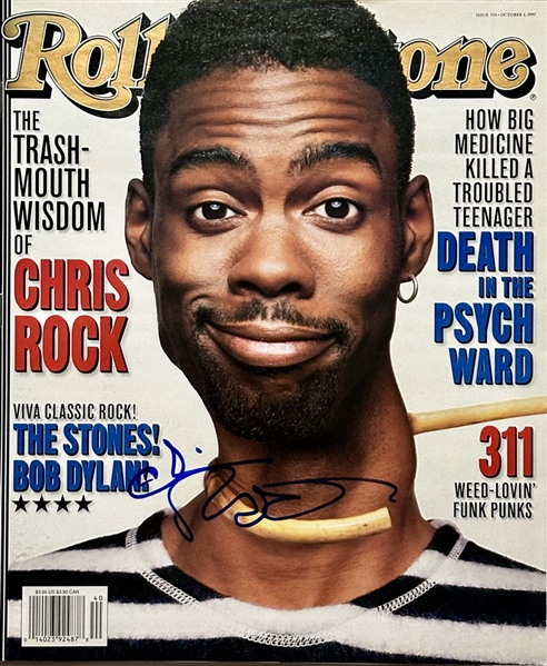 Chris Rock In-Person Signed Rolling Stone Magazine! (Third Party Guarantee)