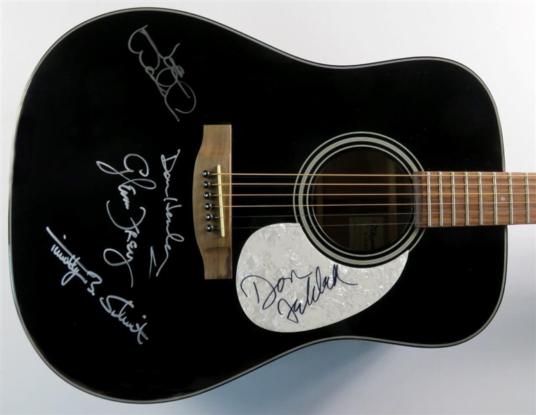 The Eagles Incredible Group Signed Takamine Acoustic Guitar (5 Sigs)(JSA & Beckett/BAS LOAs)