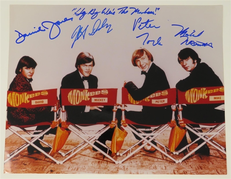 The Monkees Group Signed 11" x 14" Color Photo with Inscription (JSA LOA)