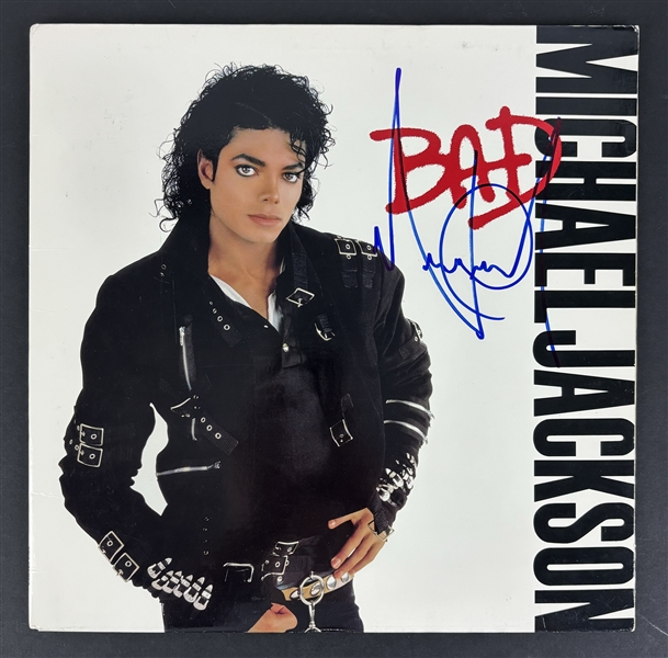 Michael Jackson Boldly Signed "Bad" Record Album w/ Vinyl (JSA LOA)