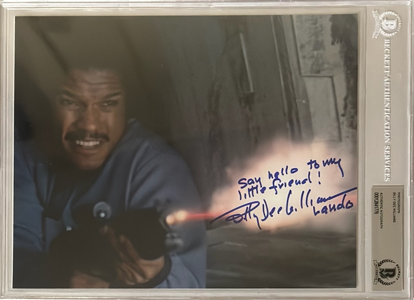 Star Wars: Billy Dee Williams Signed & Inscribed 8" x 10" Photo (Beckett/BAS Encapsulated & LOA) 