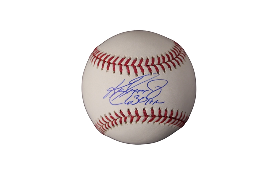 Ken Griffey Jr Signed OML Baseball with "630 HR" Inscription (Beckett/BAS)