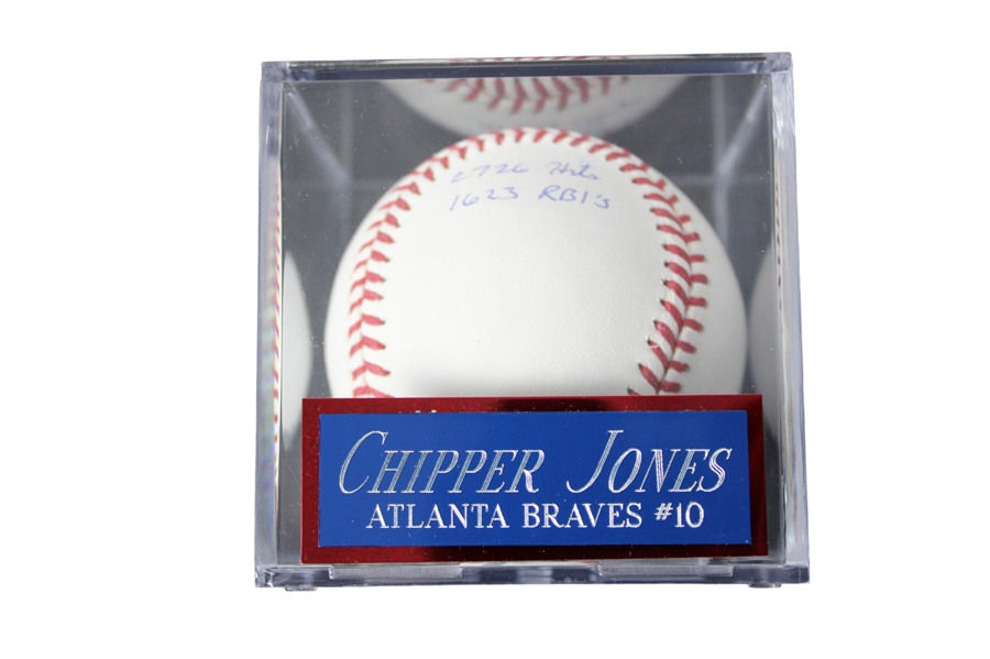 Chipper Jones Signed Baseball w/ Inscription (JSA)(PSA/DNA)