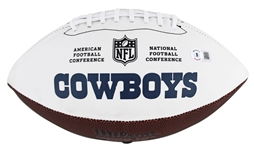 Cowboys Legends Signed Logo Model Football with Staubach, Dorsett & Peason (Beckett/BAS)