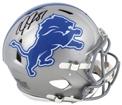 Calvin Johnson Signed Detroit Lions Speed PROLINE Game Model Helmet (Beckett/BAS Witnessed)