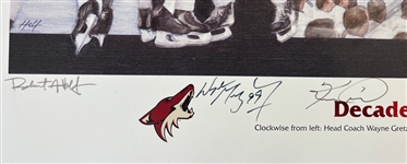 Decade in the Desert: Multi Signed Lithograph w/ Gretzky & More! (Beckett/BAS LOA)