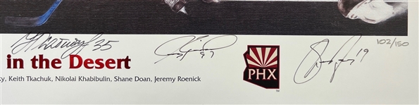 Decade in the Desert: Multi Signed Lithograph w/ Gretzky & More! (Beckett/BAS LOA)
