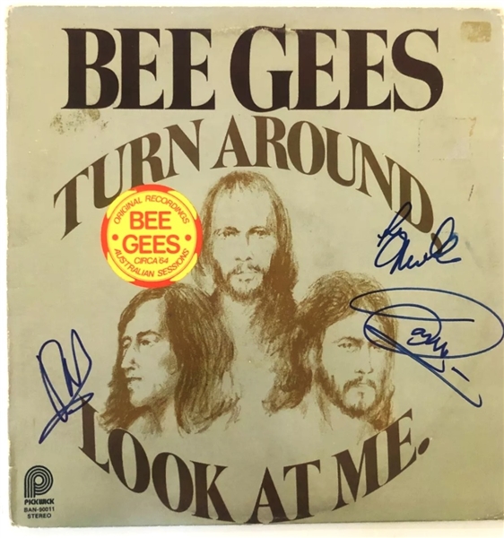 BEE GEES Group Autograph Signed "Look at Me" Album (3/Sigs) (JSA)