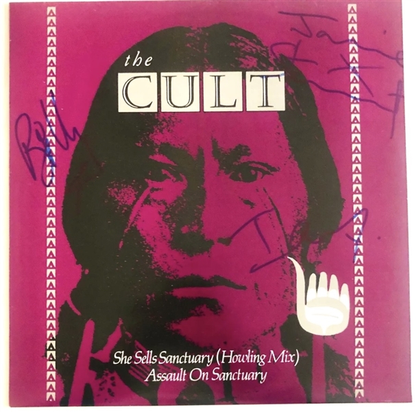 THE CULT Group Signed "She Sells Sanctuary" Album (3/Sigs) (Beckett/BAS) 