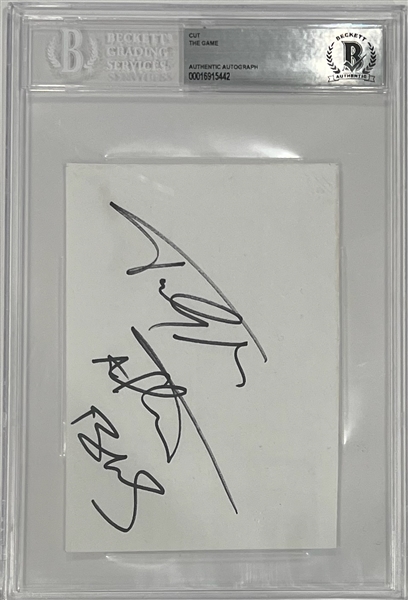 The Game Signed & Inscribed Index Card (Beckett/BAS Encapsulated & LOA)