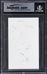 Guns N' Roses: Slash Signed 3 x 5 Index Card (Beckett/BAS Encapsulated)