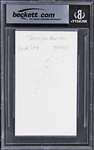 Friends: Jennifer Aniston Signed 3 x 5 Index Card (Beckett/BAS Encapsulated)
