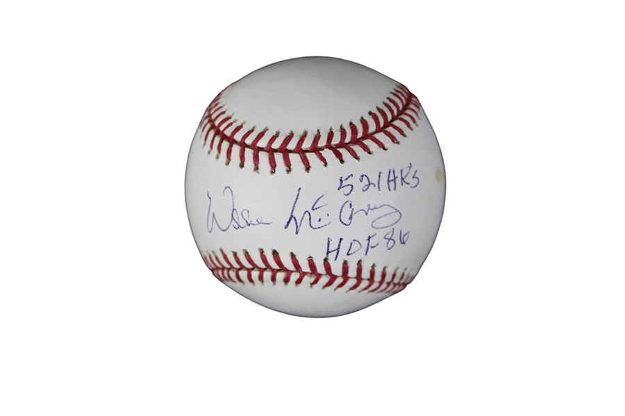 Willie McCovey Signed OML Baseball w/ Inscription (JSA)