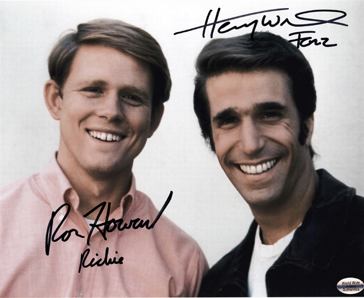 Ron Howard and Henry Winkler Signed 8x10 Photo! Proof!  (Third Party Guaranteed)